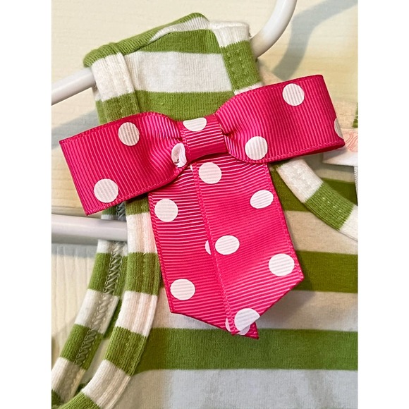 18 Month Bonnie Baby Ruffle Dress - Green/Pink/Sparkles - Many Patterns - Picture 6 of 7